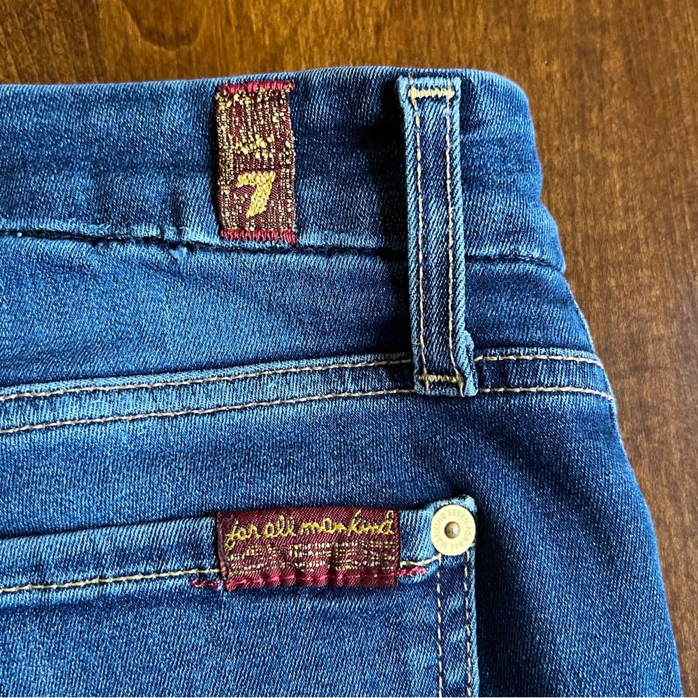 7 For All Mankind High Rise Skinny Jeans Size 26 - Picture 4 of 15